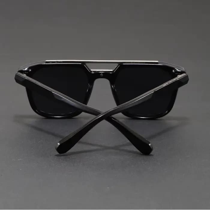 Lunettes de soleil carrées vintage camouflage double pont pour femmes et hommes
