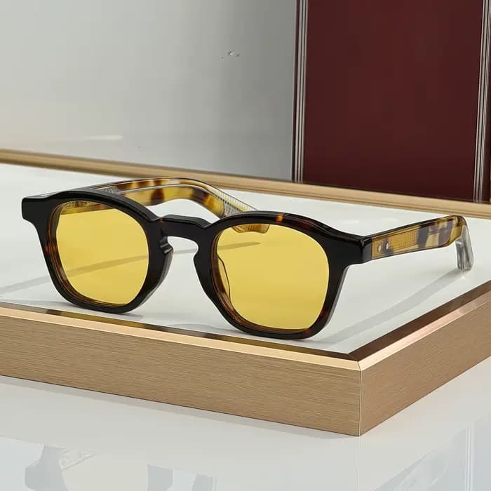 Lunettes de soleil carrées artisanales JMM ZEPHIRIN EPOXY pour homme