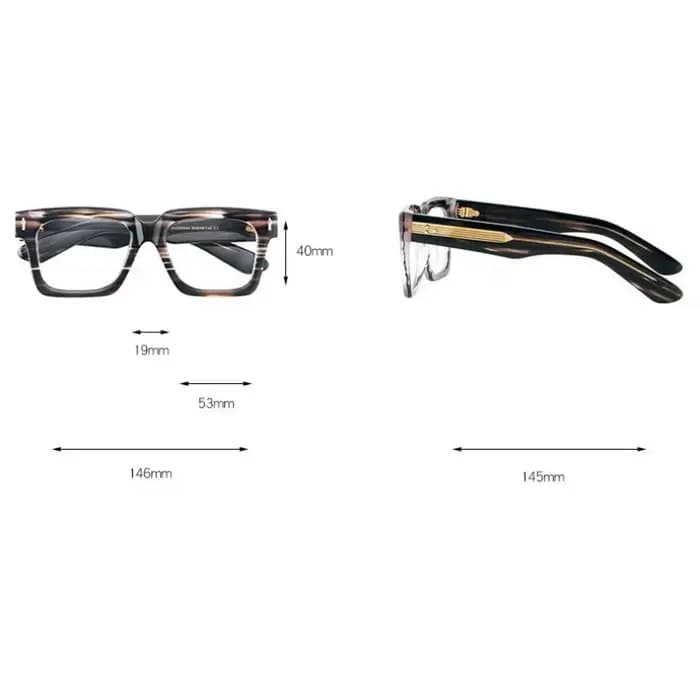 Monture de lunettes en acétate faite à la main pour hommes