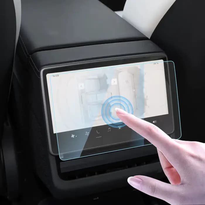 Film de protection en verre trempé pour voiture, pour Tesla modèle 3 Highland modèle Y Juniper 2024 2025, Film pour écran tactile de commande centrale de rangée arrière