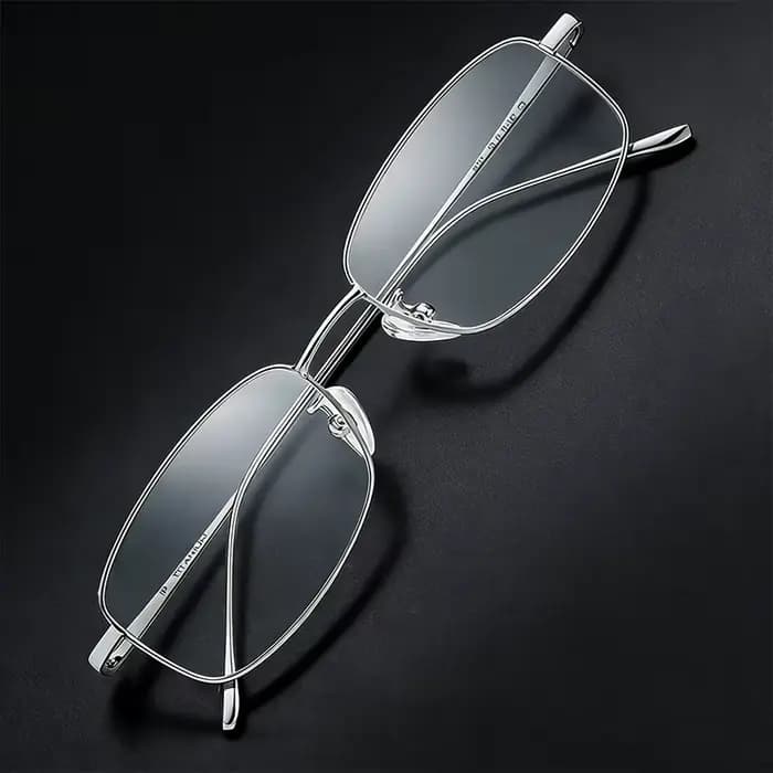 Petites lunettes rectangulaires en titane pour femmes et hommes