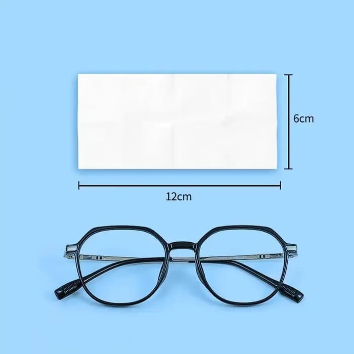 100 lingettes nettoyantes pour lunettes