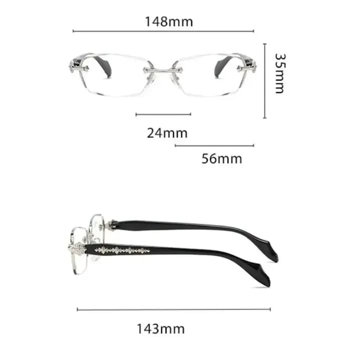 Lunettes anti-lumière bleue haute définition pour hommes - Design rétro à monture intégrale avec verres transparents