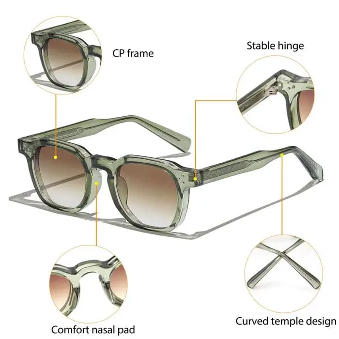 1/2/3 pièces en gros nouveau carré rétro lunettes De Soleil hommes mode Punk