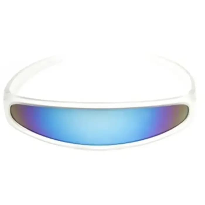 Lunettes de soleil futuristes à visière cyclope étroite pour hommes