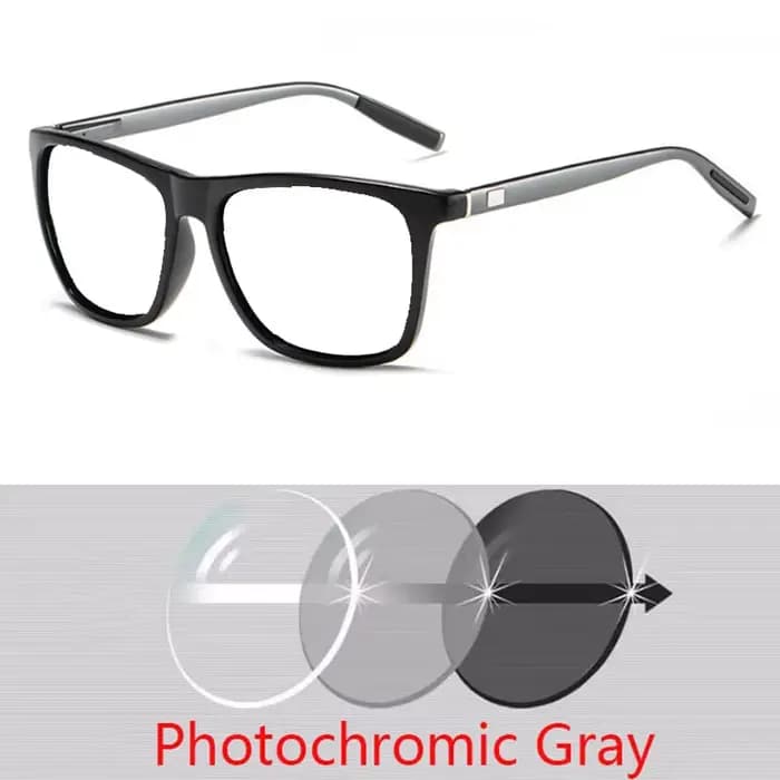 Lunettes carrées en aluminium magnésium pour hommes et femmes