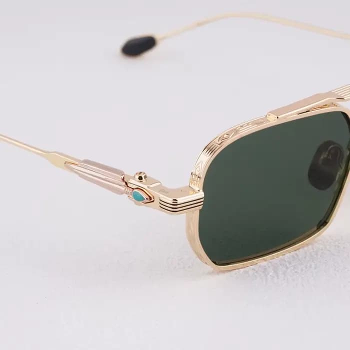 Lunettes de soleil JMM de luxe rétro à monture dorée pour hommes et femmes