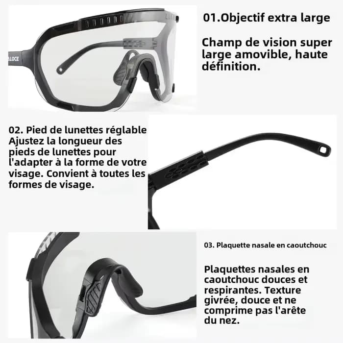 Lunettes de soleil photochromiques pour hommes et femmes