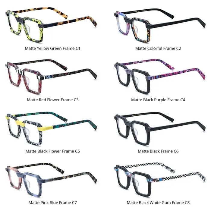 HEPIDEM mat acétate lunettes cadre hommes marque Design carré