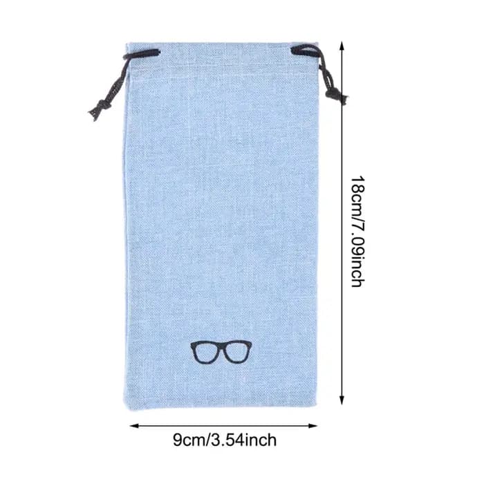 Poudres de tissu de lin portables pour sac de lunettes de soleil