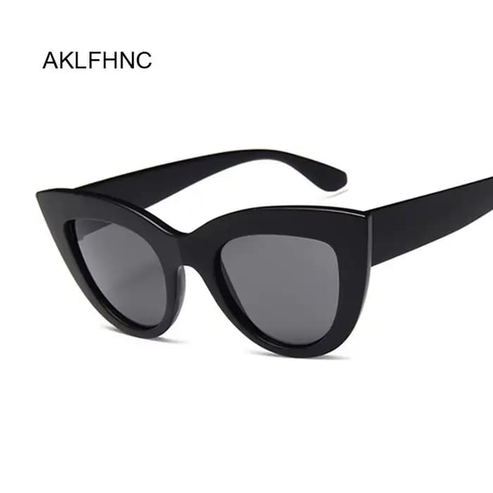 Nouveau rétro mode lunettes de soleil femme marque concepteur Vintage oeil de chat noir