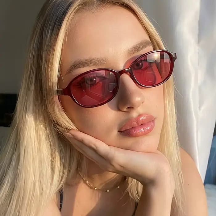 Lunettes de soleil personnalisées de forme ovale