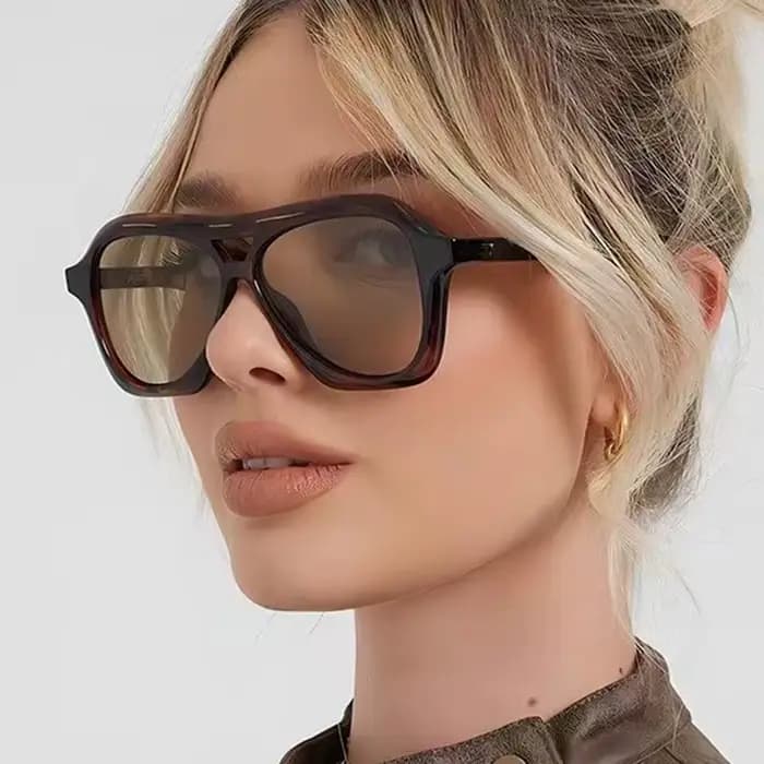 Lunettes de soleil aviateur à Double faisceau pour hommes et femmes