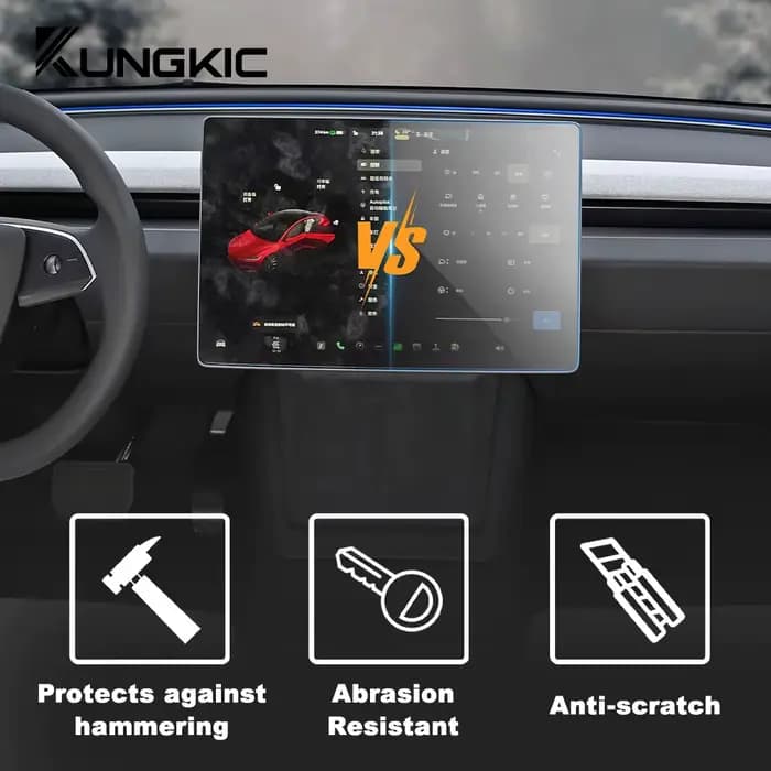 Verre trempé pour Tesla modèle 3 Highland 2024 modèle Y 2025, Film de protection d'écran de jonction, contrôle central de voiture, tactile arrière