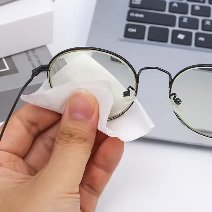 100-200 lingettes jetables pour lunettes - Chiffons de nettoyage pour verres et écrans
