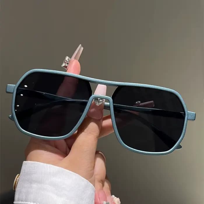 KAMMPT lunettes de soleil à jante irrégulière hommes 2025 nouvelle mode Vintage Double pont nuances femmes