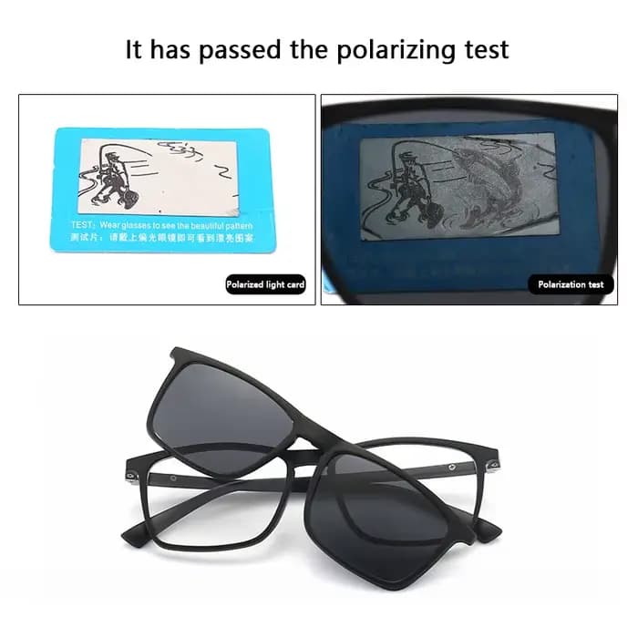 Lunettes de soleil polarisées hommes femmes 2 en 1 pince magnétique