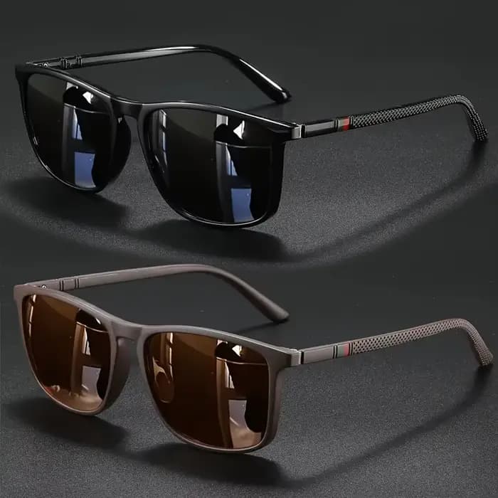 2/3 paires de lunettes de soleil de luxe carrées vintage pour hommes et femmes