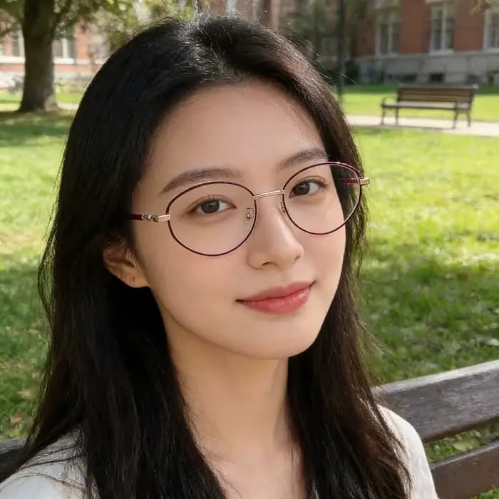 Lunettes de presbytie ovales avec monture en métal