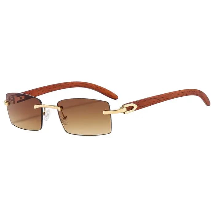 Lunettes carrées sans cadre de style européen et américain pour hommes et femmes