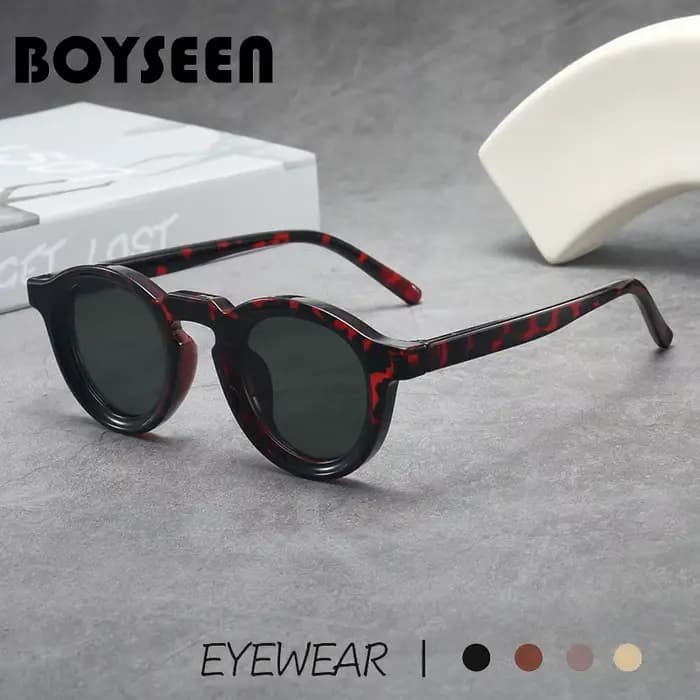 Lunettes de soleil ovales à monture optique rétro pour hommes