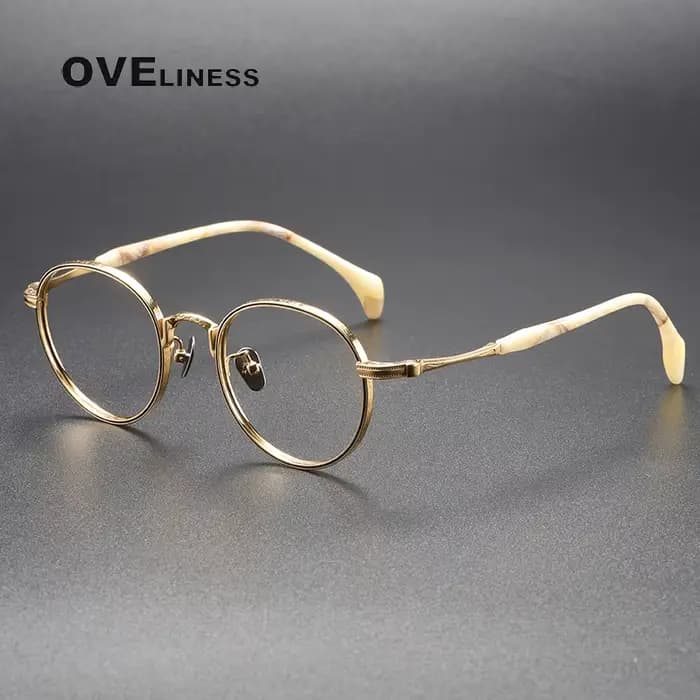 Monture de lunettes en titane pur pour hommes et femmes