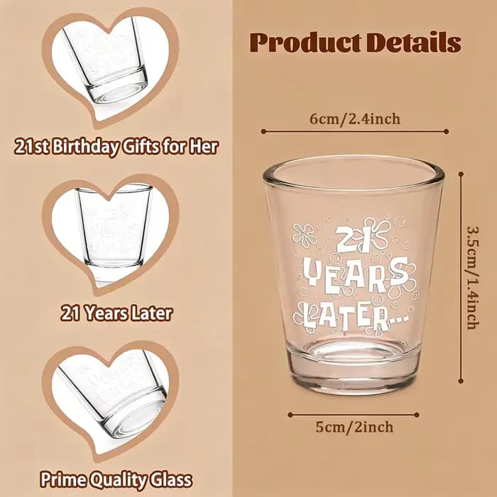 Verre à shot amusant « Trente ans plus tard », cadeau de 21e ou 30e anniversaire pour hommes et femmes, décoration de fête de 30 ans, cadeau pour lui, pour elle, pour un ami
