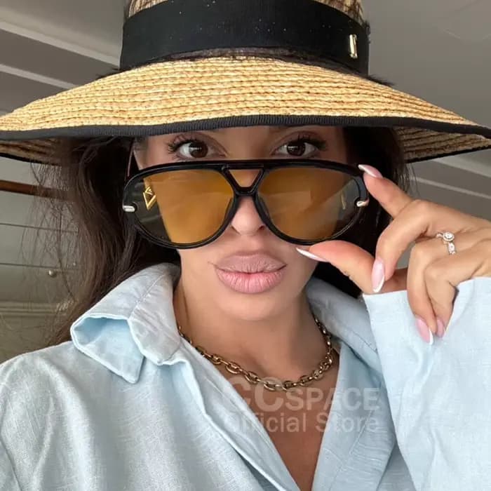 Lunettes de soleil surdimensionnées à la mode pour femmes