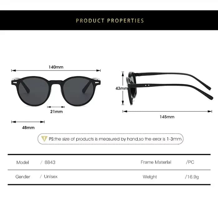 Lunettes de soleil rondes vintage punk pour femmes