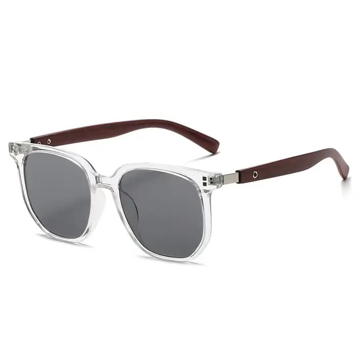 Lunettes de soleil TR90 à jambe de Grain de bois à la mode