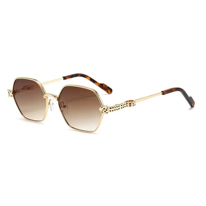 Lunettes de soleil de luxe unisexe tête de panthère 2026 Nouvelle Arrivée Rétro Classique Métal UV400 Designer Tendance pour les vacances