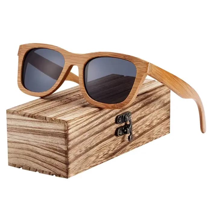 Lunettes de soleil rétro en bambou pour hommes et femmes