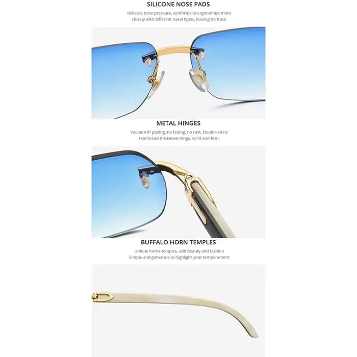 Lunettes HEPIDEM en corne de buffle pour femmes