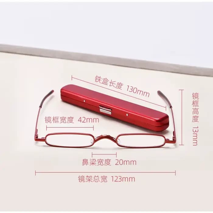 Mini Lunettes de Lecture Portables en Métal avec Boîte