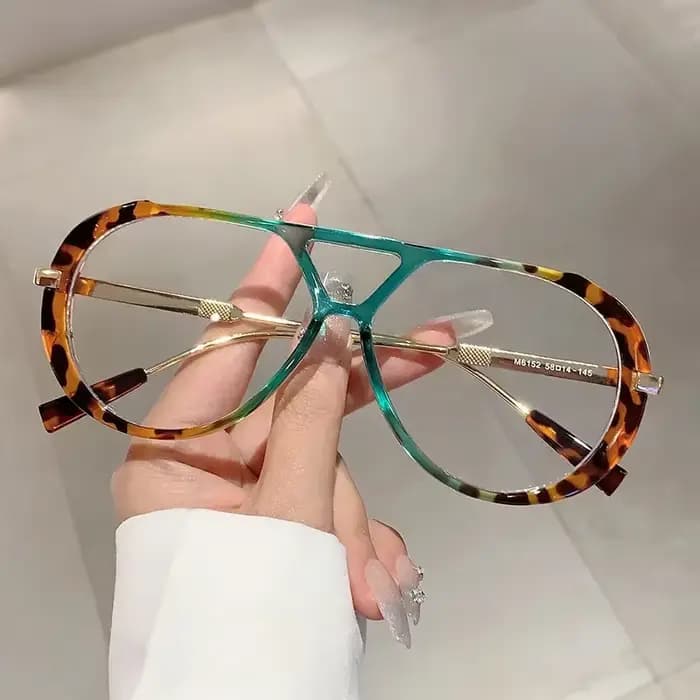 Lunettes De Soleil pilote Vintage à grande monture pour femmes et hommes