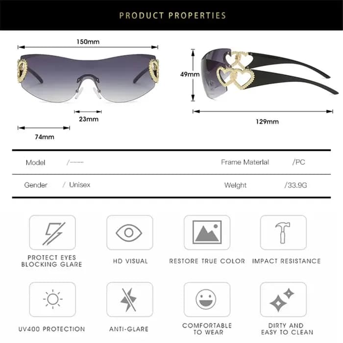 Lunettes de soleil de styliste pour femmes