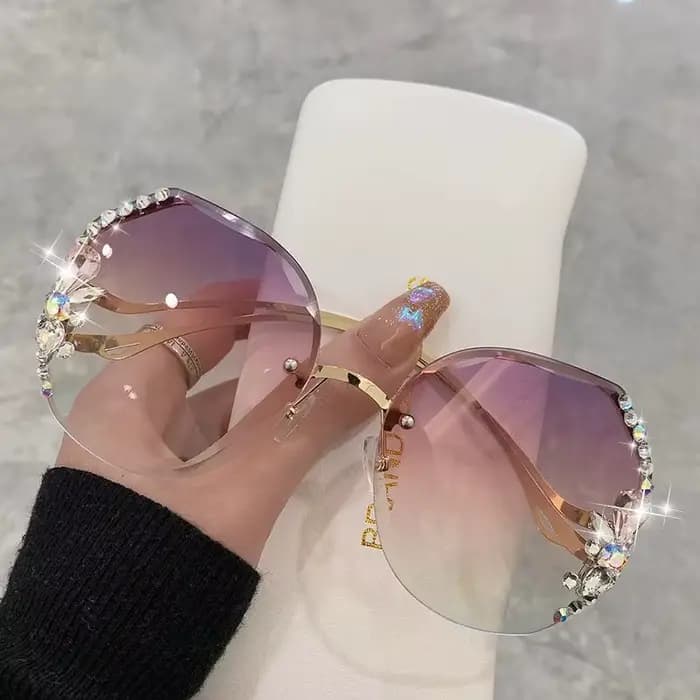 Lunettes de soleil vintage sans monture avec biscuits pour femmes et hommes