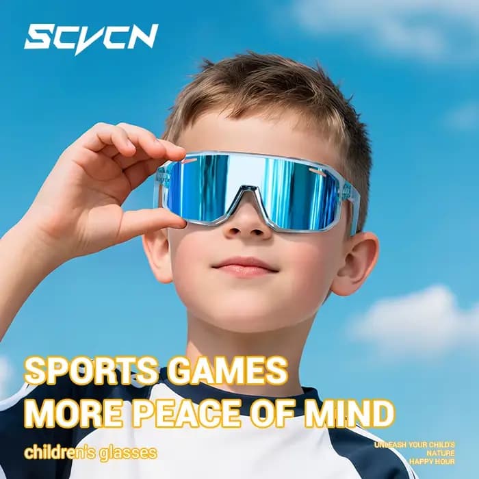 Lunettes de cyclisme SCVCN pour adolescents de 8 à 15 ans