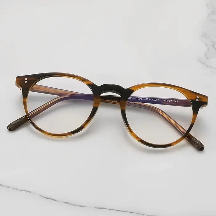 O'malley Design rond acétate Vintage femme lunettes cadre rétro monture