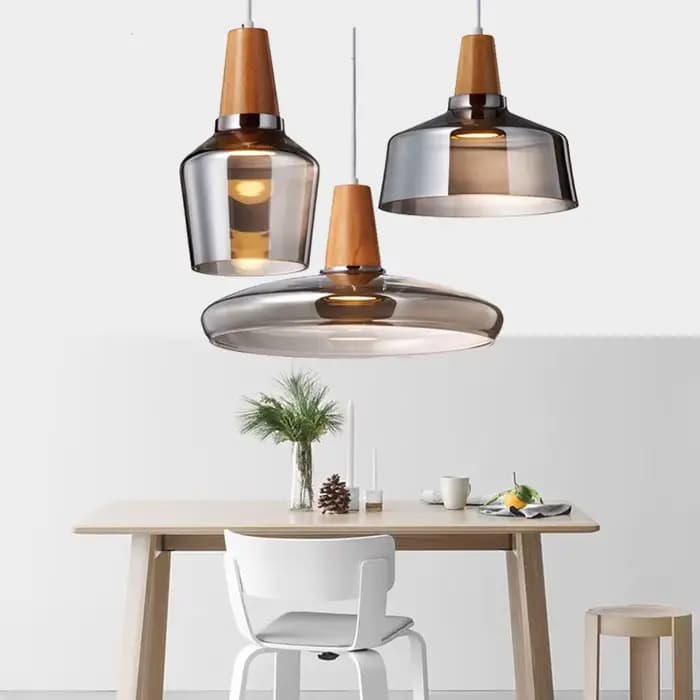 Lampe LED Suspendue en Verre au Design Nordique Rétro Vintage, Luminaire Décoratif d'Nik, Idéal pour un Loft, une Allée, un Bar ou une Chambre à Coucher