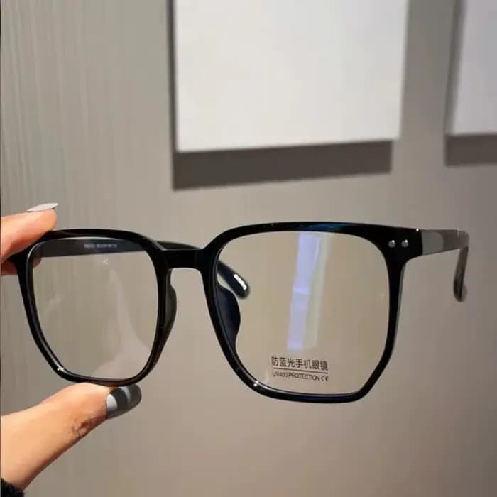 Lunettes Rondes Transparentes Anti-Lumière Bleue pour Homme et Femme