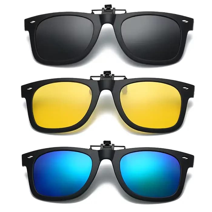 VIVIBEE 2026 Lunettes de soleil à clipser rabattables pour hommes