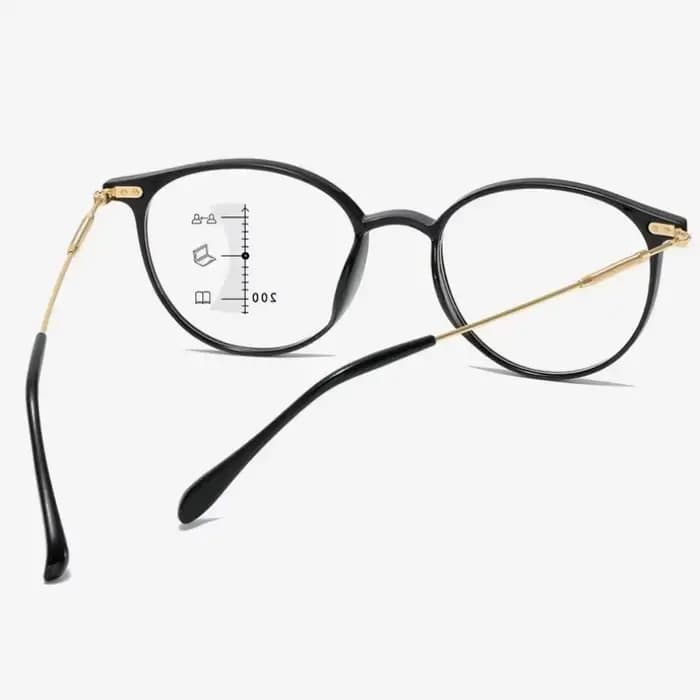 Lunettes de presbytie multifocales à monture ronde pour femmes