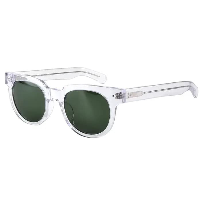 Lunettes de soleil polarisées en acétate HD rétro rond dégradé