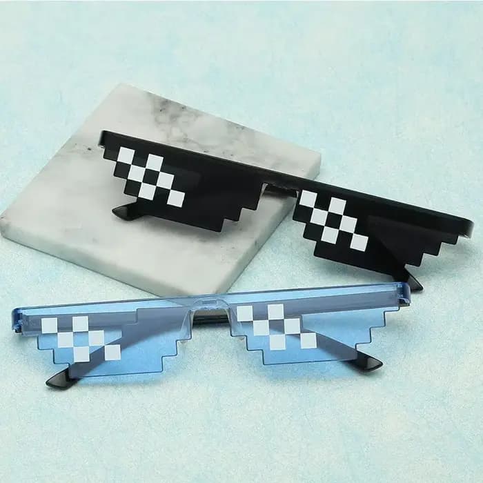 Lunettes de soleil rétro en mosaïque pour hommes