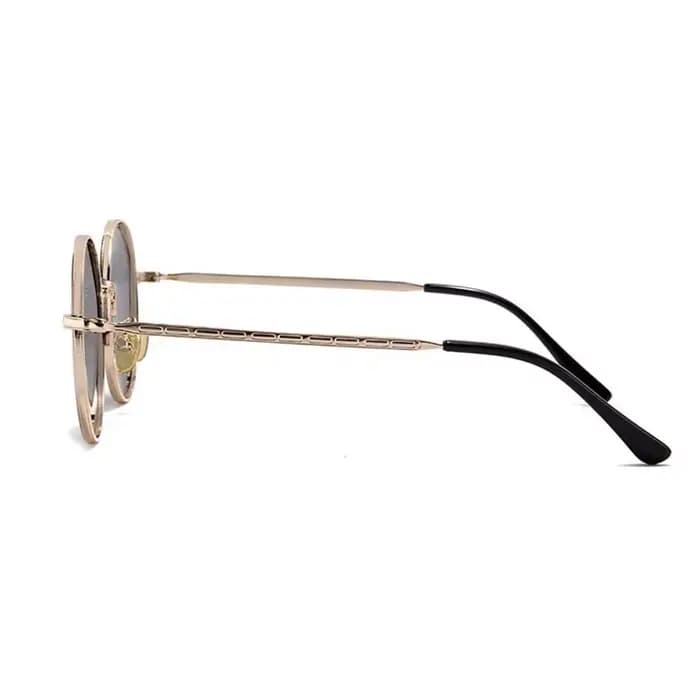 Steampunk lunettes de soleil polarisées rondes avec Prescription femmes hommes UV400 Anti-éblouissement myopie