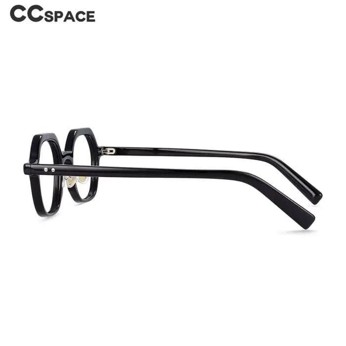 Lunettes optiques en acétate de léopard polygone pour hommes et femmes