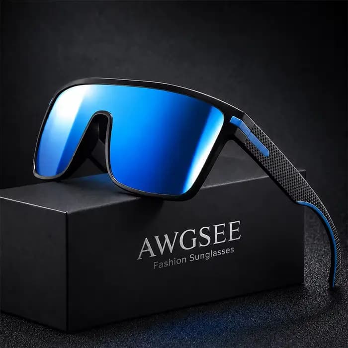 Lunettes de soleil carrées surdimensionnées pour hommes et femmes
