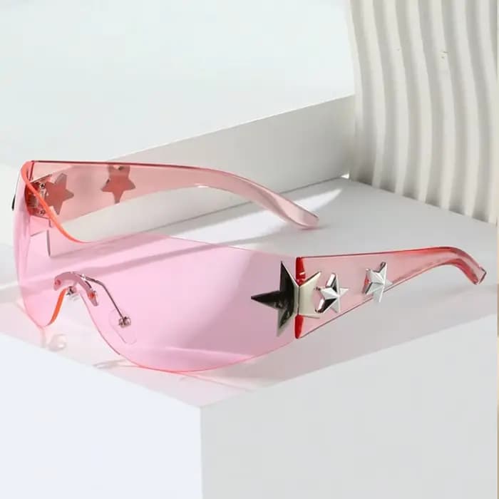 Lunettes de soleil à grande monture décorative pour hommes et femmes