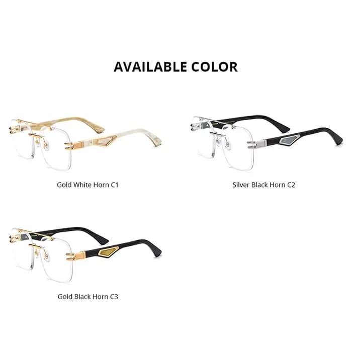HEPIDEM lunettes en corne de buffle hommes 2025 nouvelle marque de luxe Design sans monture sans cadre grand